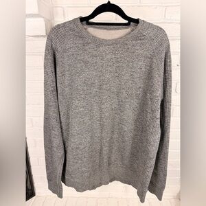 lululemon Engineered Warmth Long Sleeve Crew Heather Gray Mens Large